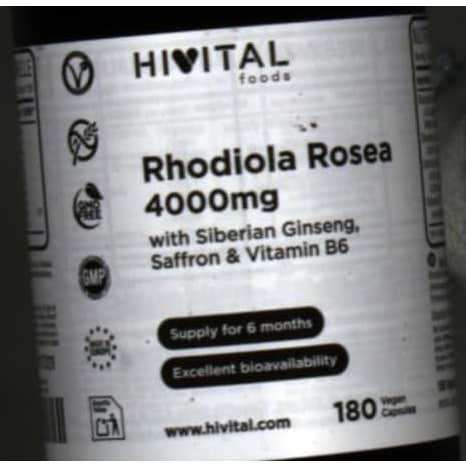 Hivital Foods Rhodiola Rosea 4000mg 180caps