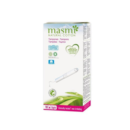 Masmi Tampón Mini-light con Aplicador Bio 18uds