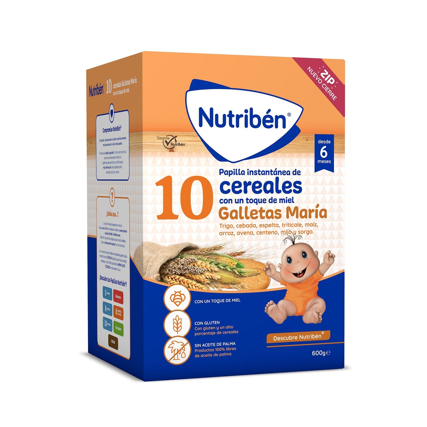 Nutriben 10 Cereales Miel Galleta 600g