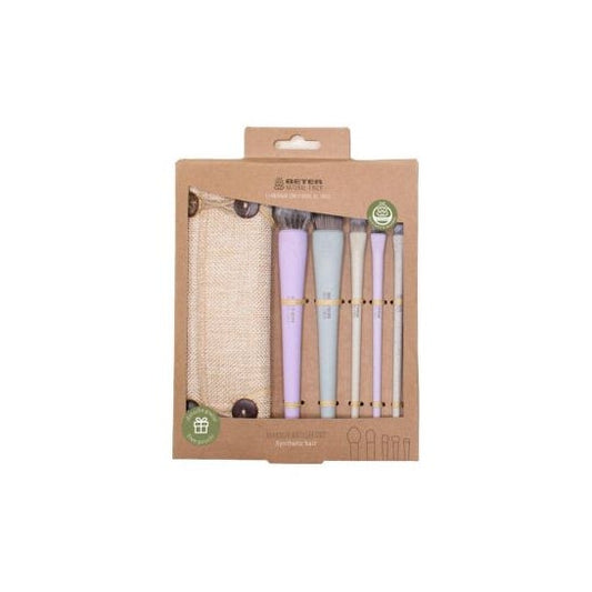 Beter Set Maquillaje Brochas Natural Fiber 5uds