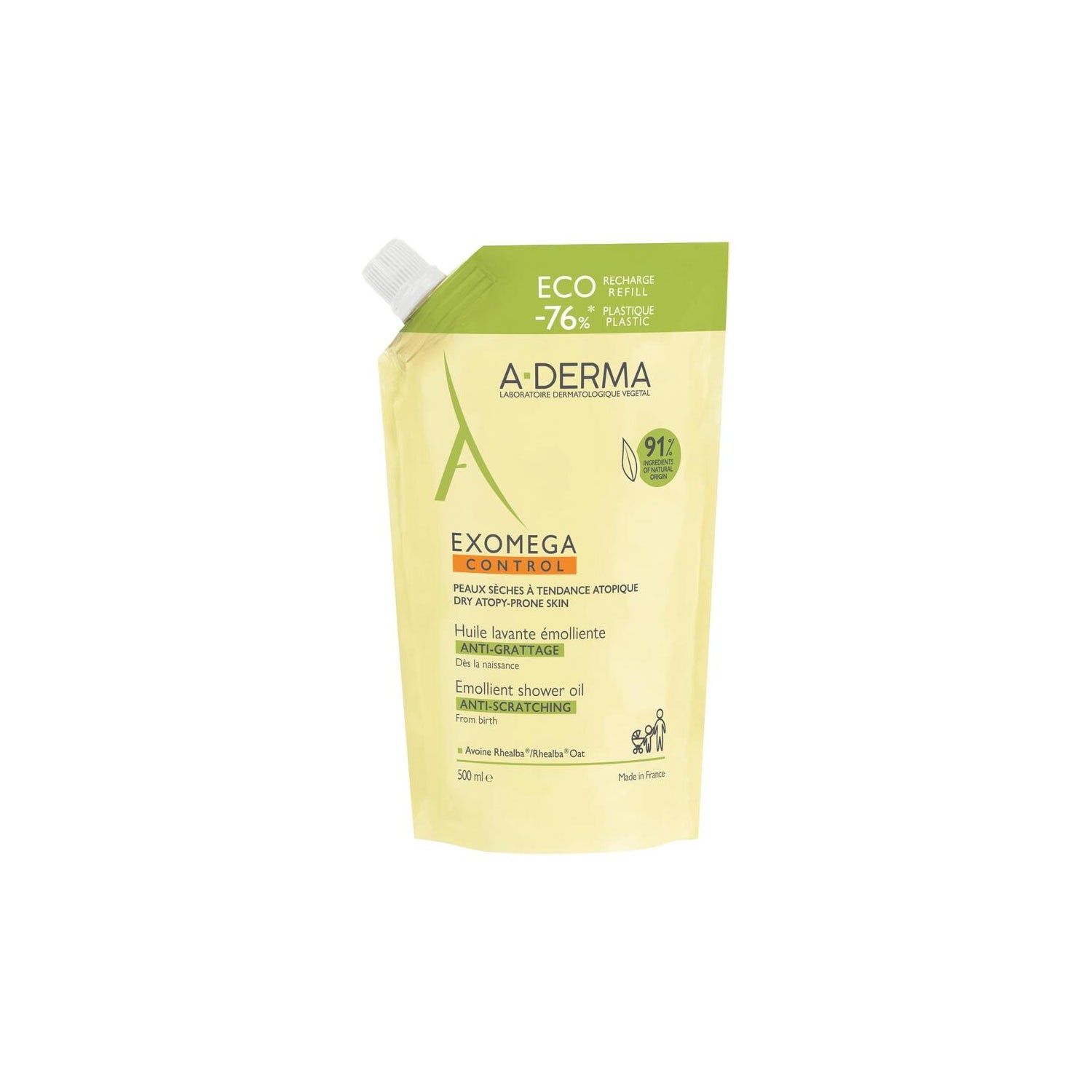 A-Derma Exomega Control Eco Recarga Aceite de Ducha 500ml