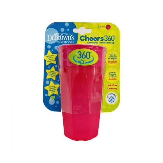 Dr Browns Vaso 360º Sin Boquilla Rosa 300ml