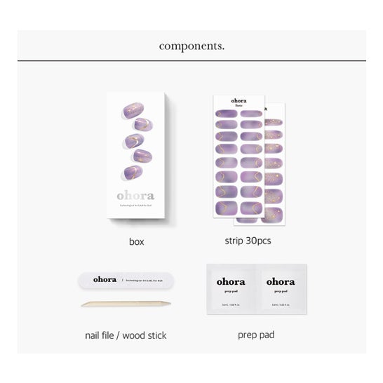 Ohora Gel Nail Strips N Twinkle Night 30 uds
