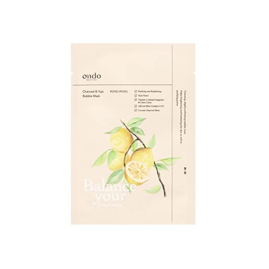 Ondo Beauty Charcoal & Yuja Bubble Mask