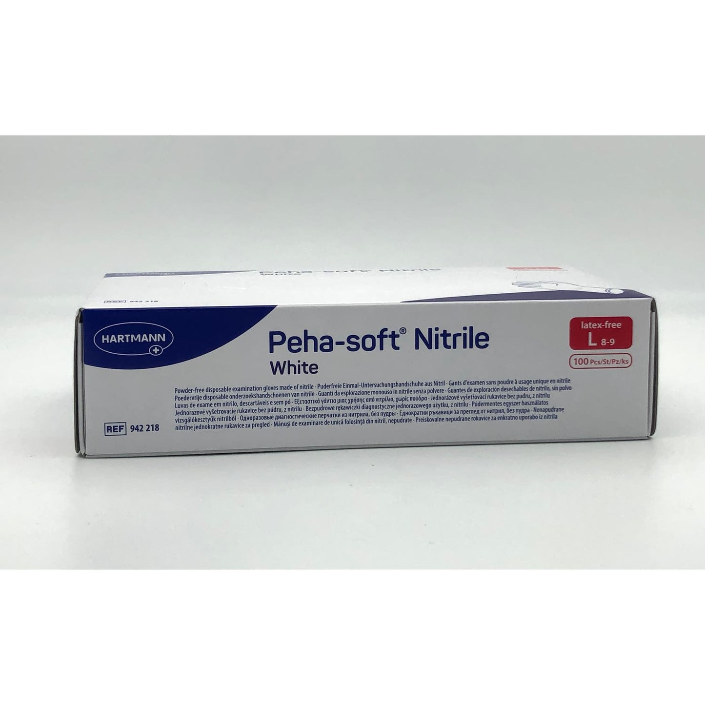 Peha-Soft Guantes Desechables de Nitrilo Blanco talla L 100uds