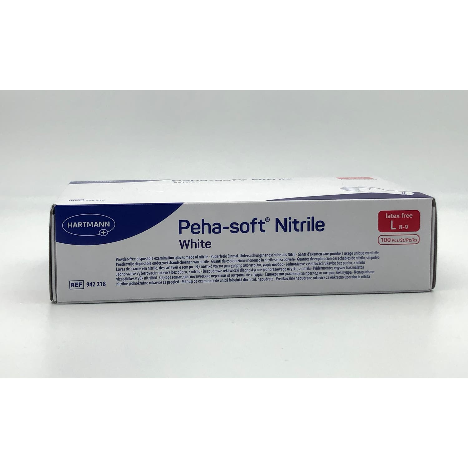 Peha-Soft Guantes Desechables de Nitrilo Blanco talla L 100uds
