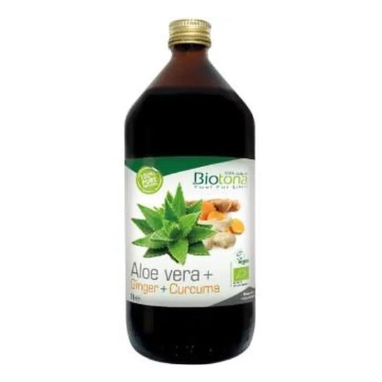 Biotona Jugo Aloe Vera+ Jengibre+ Curcuma Bio 1L