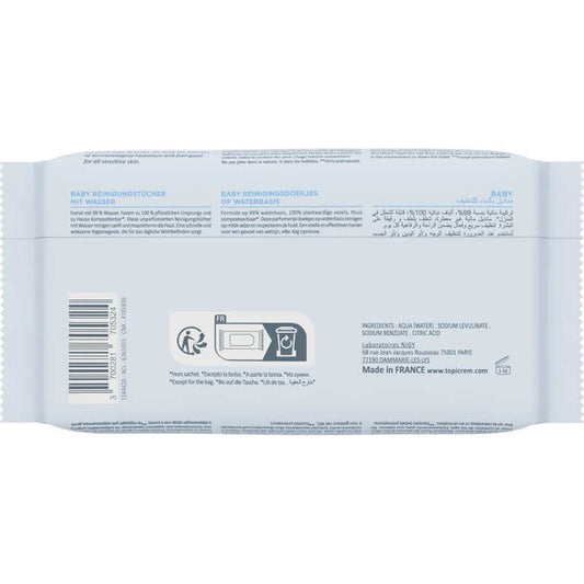 Topicrem Baby Toallitas Húmedas Agua 60uds