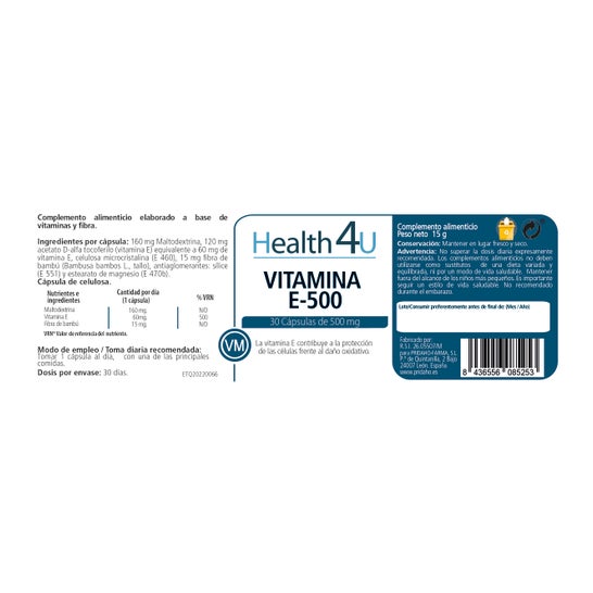 H4U Vitamina E-500 30caps