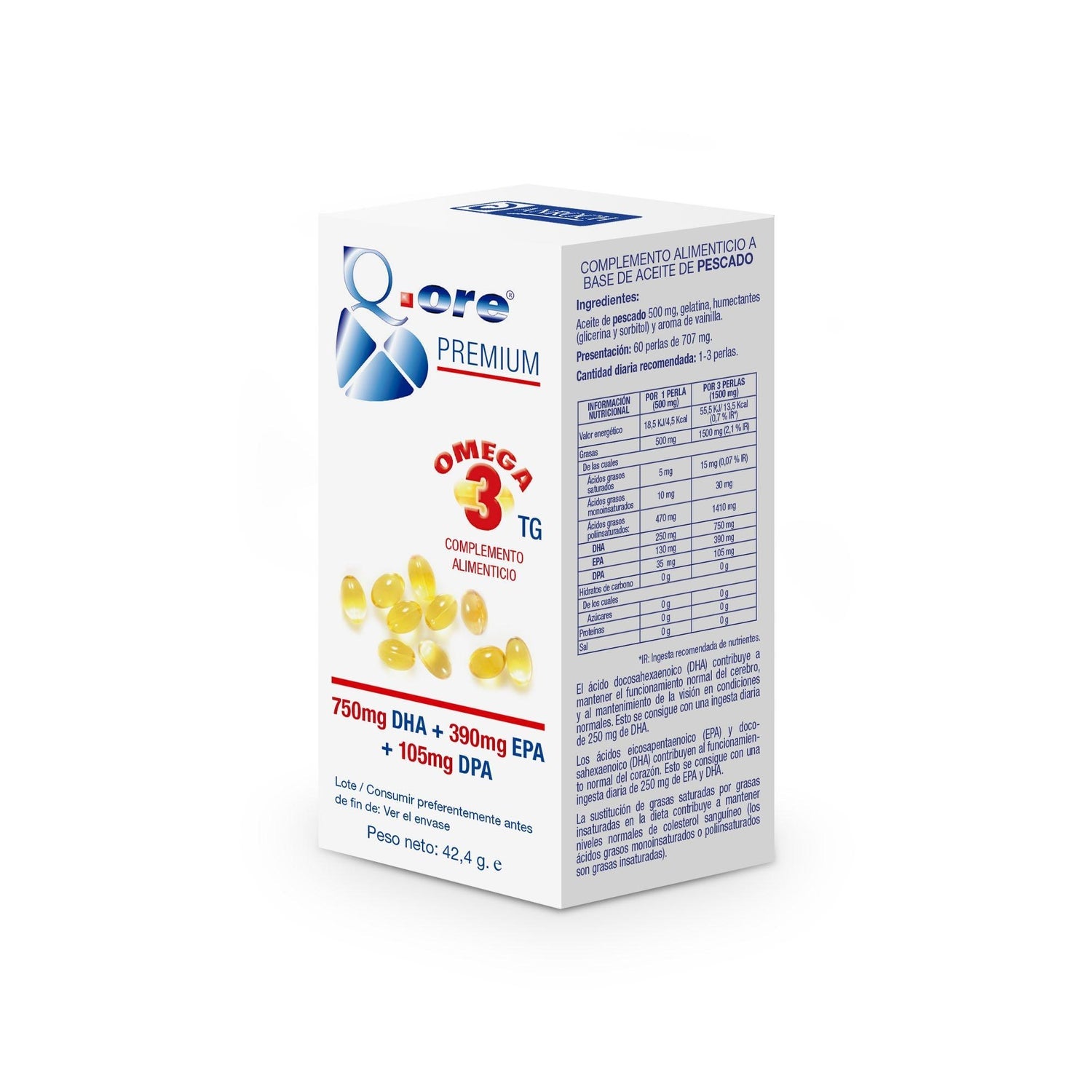 Q.Ore Premium Omega3 60perlas
