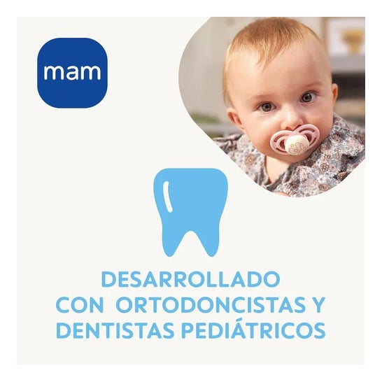 MAM Chupete Tetina de Silicona Perfect Night +6 meses Gris 1 ud