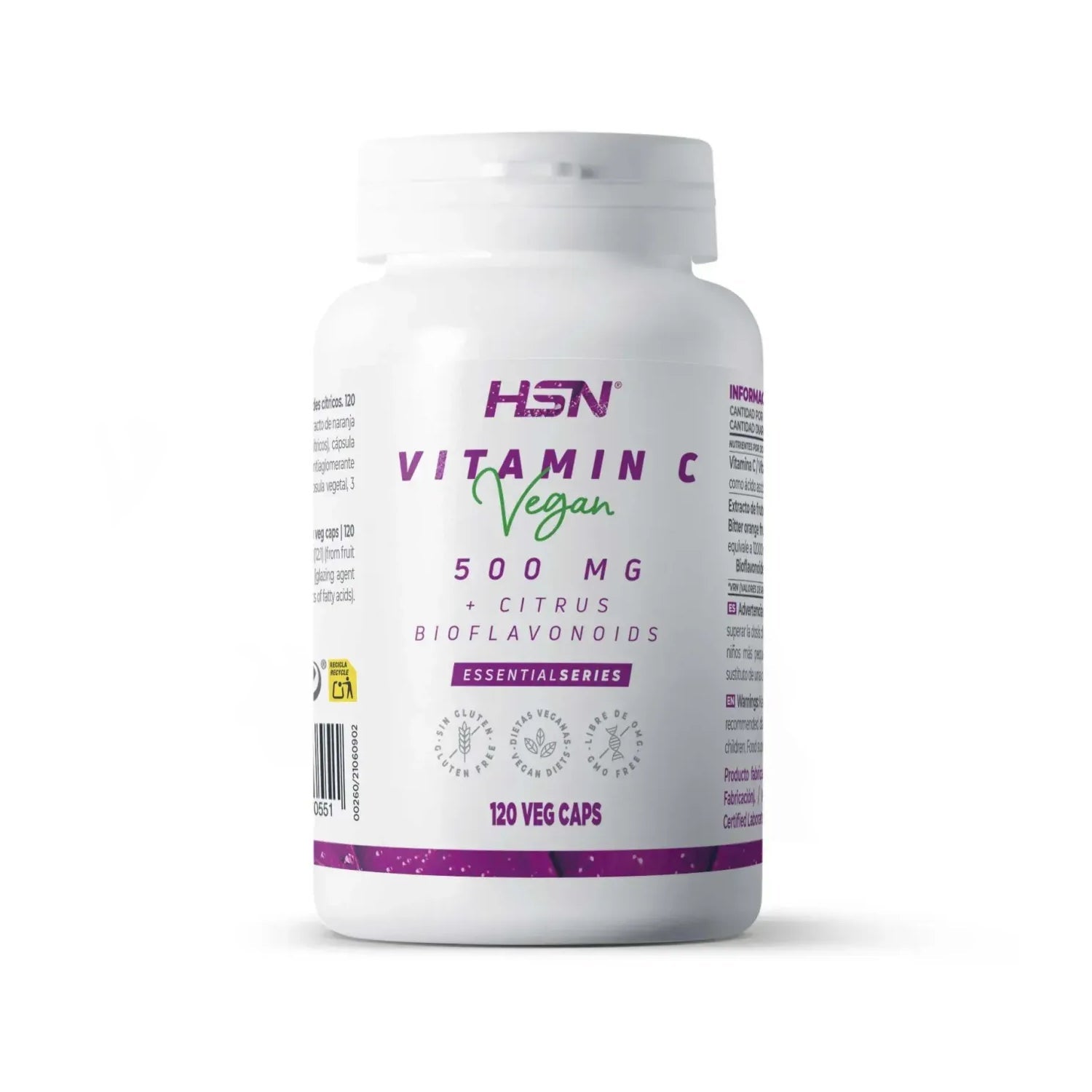 HSN Vitamina C 500mg + Bioflavonoides Cítricos 120vcaps