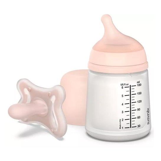 Suavinex Zero Zero Pack Inicial Recién Nacido Chupete + Biberón 180ml