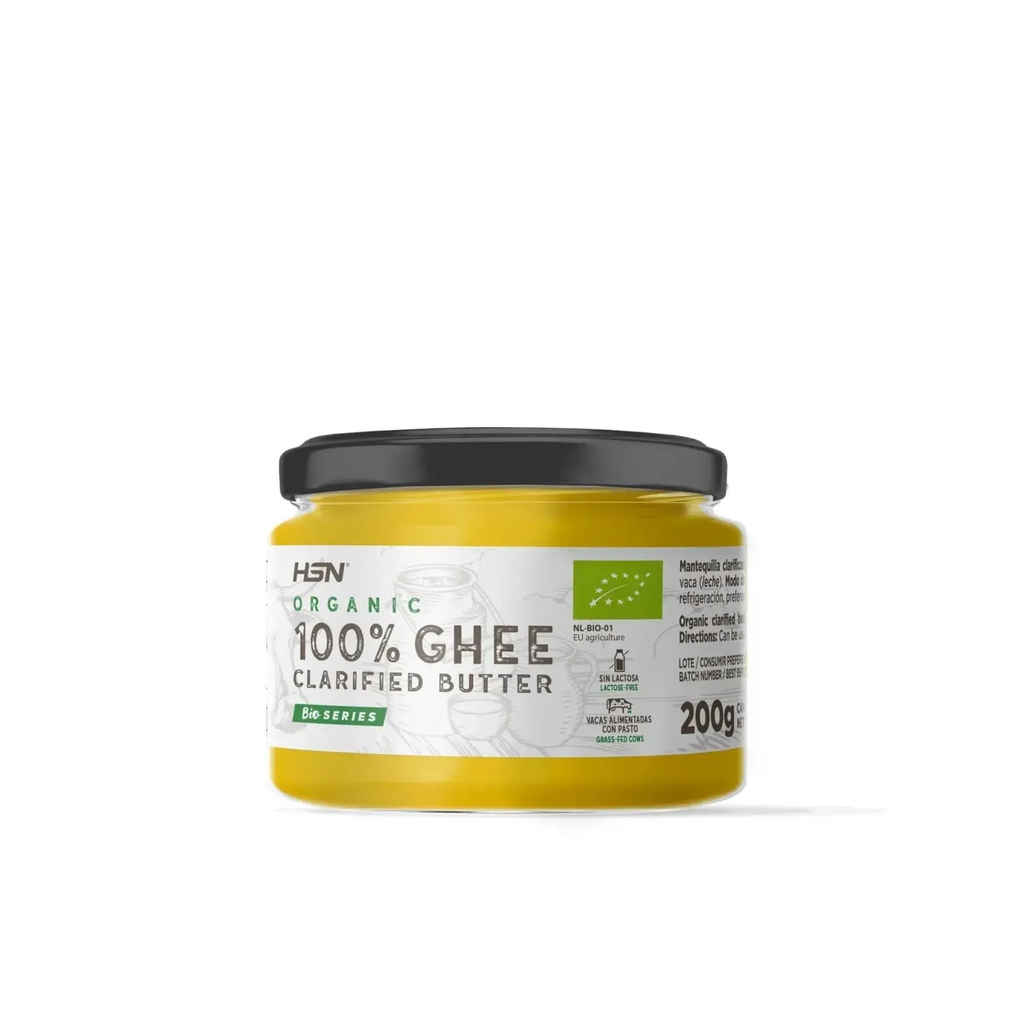 HSN 100% Ghee Mantequilla Clarificada Bio 200g