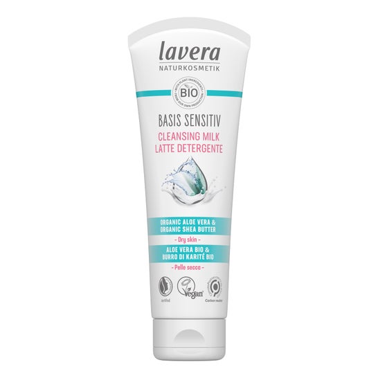 Lavera Basis Sensitiv Cleansing Milk Aloe + Karité Bio 125 ml