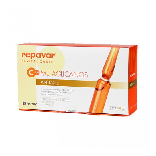 Repavar Revitalizante C Metaglicanos Antiage 30 Ampollas