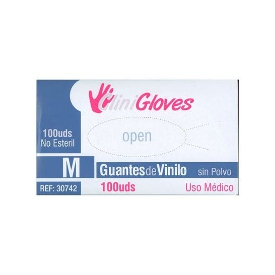 Clinigloves guantes de Vinilo Sin Polvo Talla L 100 uds