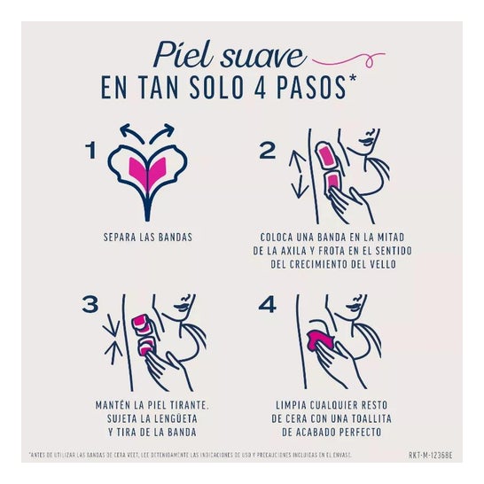 Veet Expert Bandas de Cera Depilatoria Axilas Piel Normal 16uds