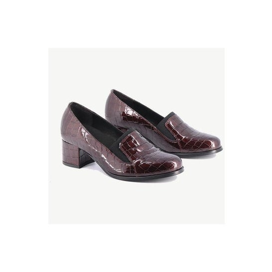 Gibaud Zapato Mujer Ancona Bordeaux Croco T39 1 Par