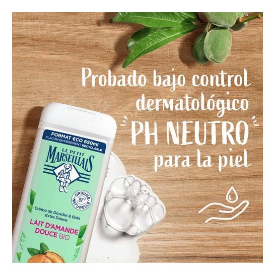 Le Petit Marseillais Gel Baño Leche de Almendras BIO 650 ml