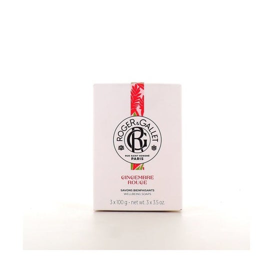 Roger & Gallet Jabón Beneficioso Jengibre Rojo 3x100 g