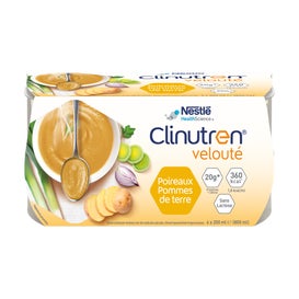 Clinutren Soupe Veloute Poireaux Pommes de Terre 4 X200 ml