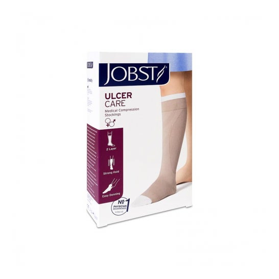 Media Comp Fuerte Sin Cremallera Jobst Ulcercare Beige T- Xl