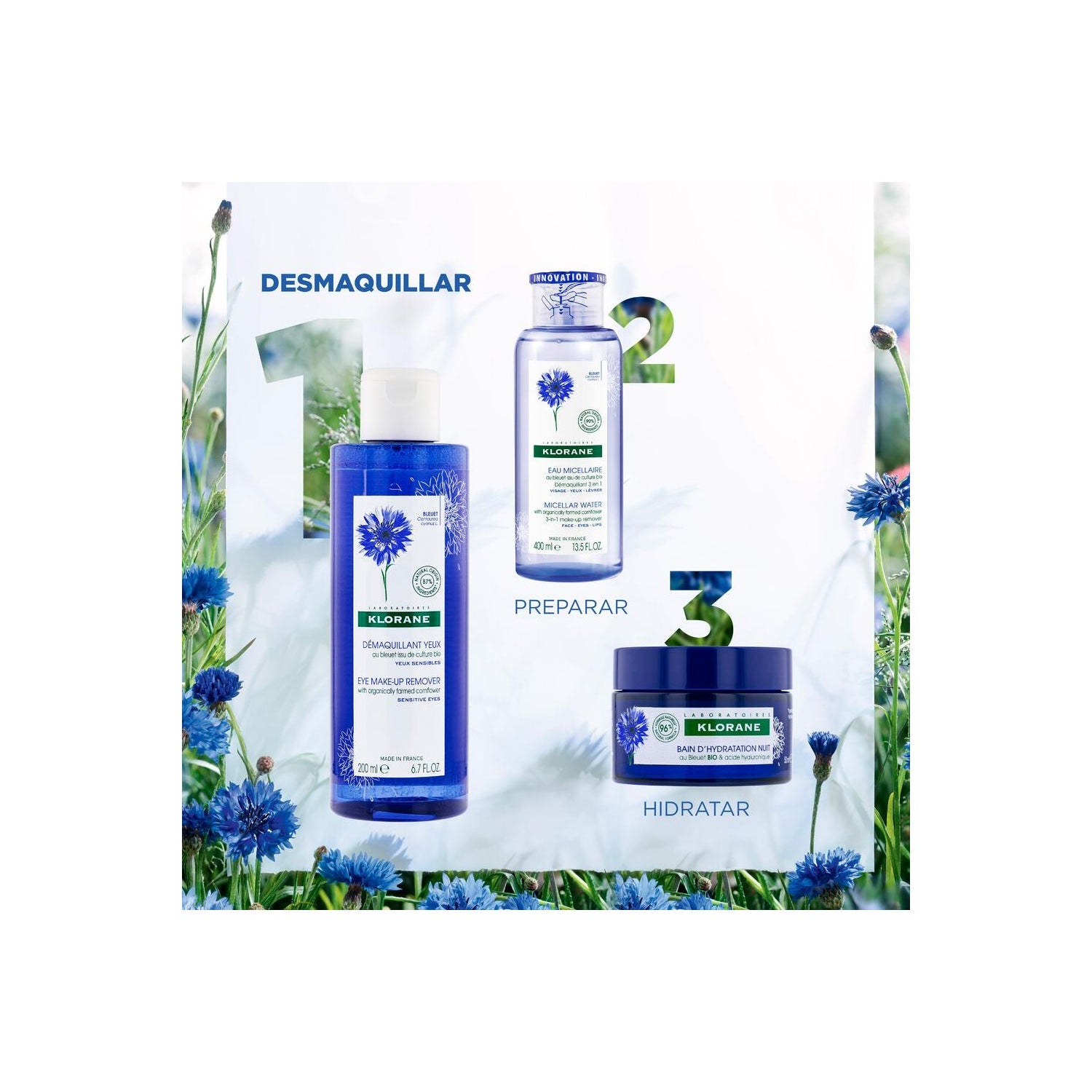 Klorane Desmaquillante Ojos Aciano 100ml