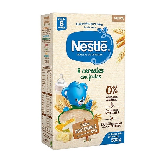 Nestle 8 Cereales con Frutas +6M 500g