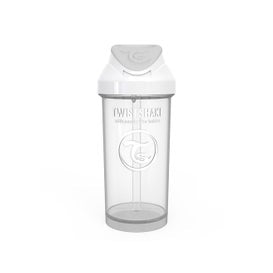 Twistshake Vaso con Pajita Color Blanco +6m 360ml
