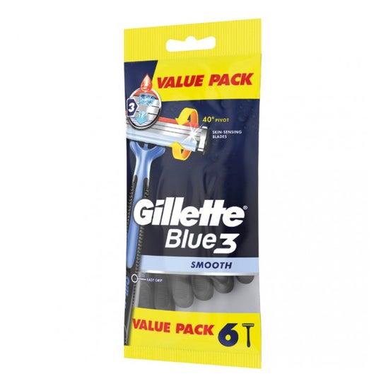 Gillette Blue3 Smooth Disposable Razors 6 uds