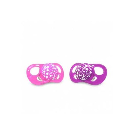 Twistshake Chupetes Rosa Morado 0-6 Meses 2uds