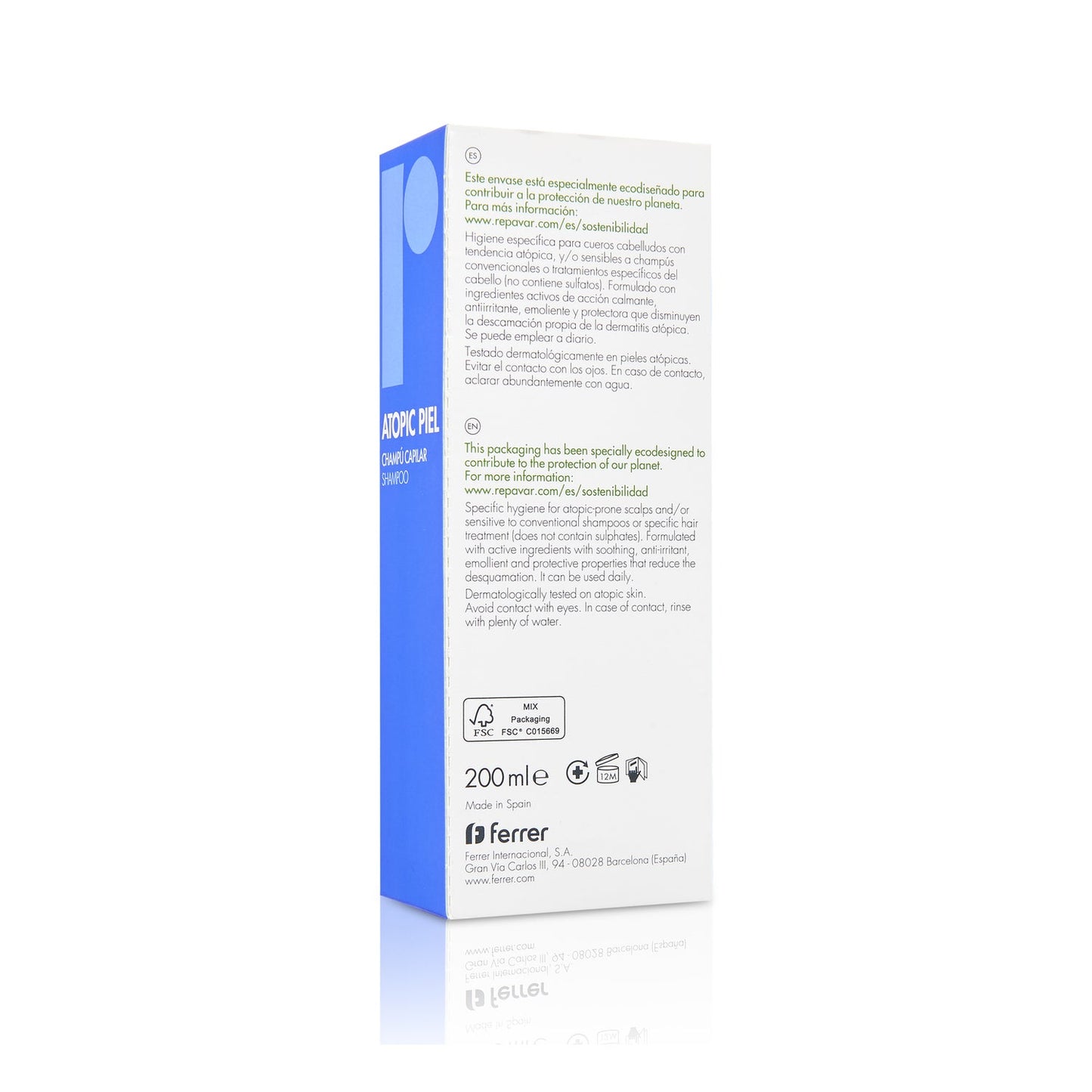 Repavar Atopic Piel Champú Capilar 200ml