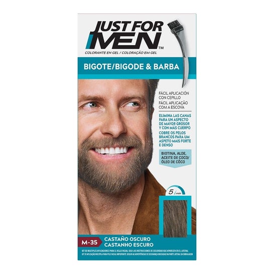 Just For Men gel Colorante Castaño Oscuro Bigote y Barba 30ml