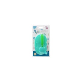 Kiokids Cuenco Doble Antideslizante con Cuchara Azul Verde 1ud