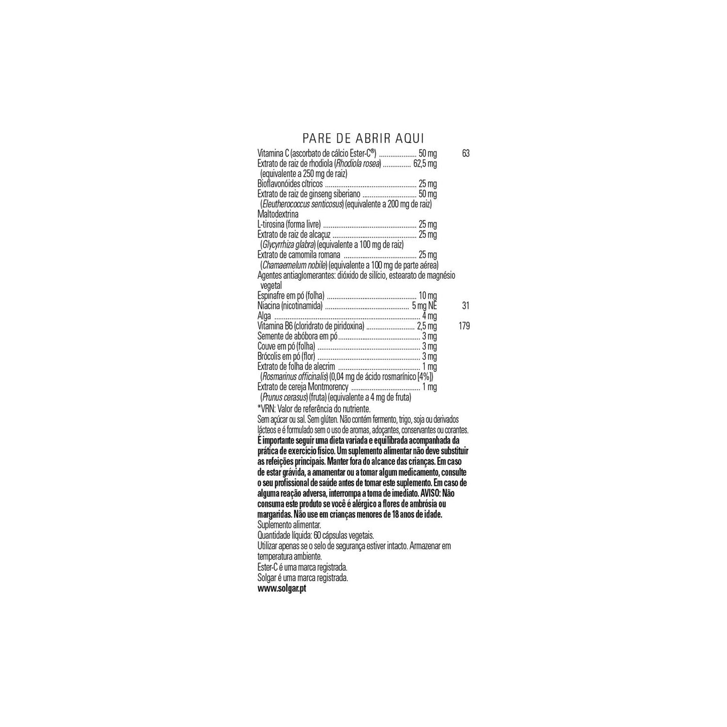 Solgar Balance Rodiola Complex 60vcaps