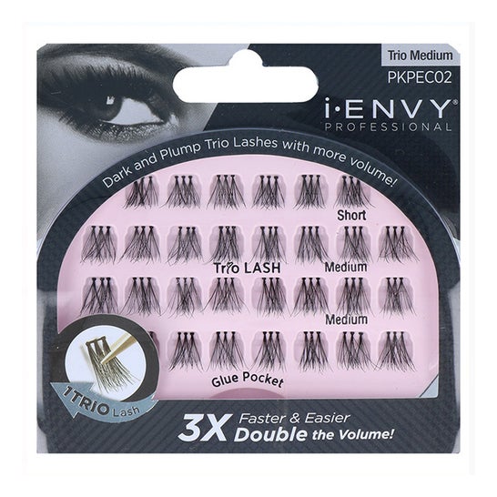 i-Envy Pestaña Individual Pro Trio Classic Medio Pkpec02 70uds