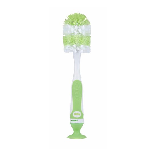 Nuby Cepillo Biberones y Tetinas Base de Ventosa Verde 1ud