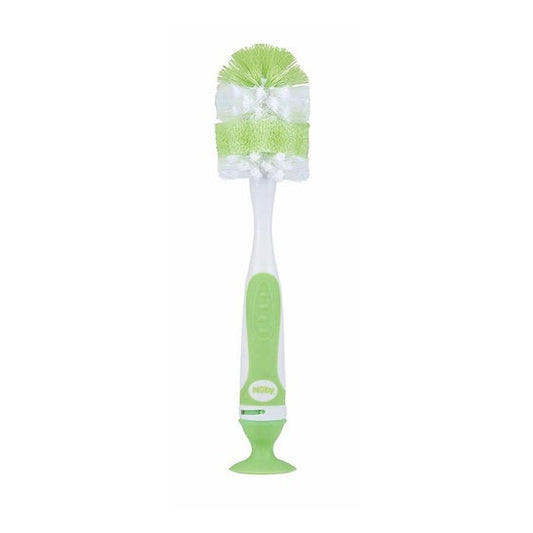 Nuby Cepillo Biberones y Tetinas Base de Ventosa Verde 1ud
