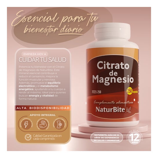 Naturbite Citrato de Magnesio 120comp