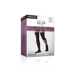 Farmalastic Media Larga caballero (A-F) comp. normal T-extra grande negro 1 Par