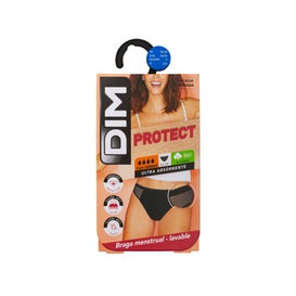 DIM Protect Braga Menstrual Encaje Flujo Abundante Negra T-S 1ud