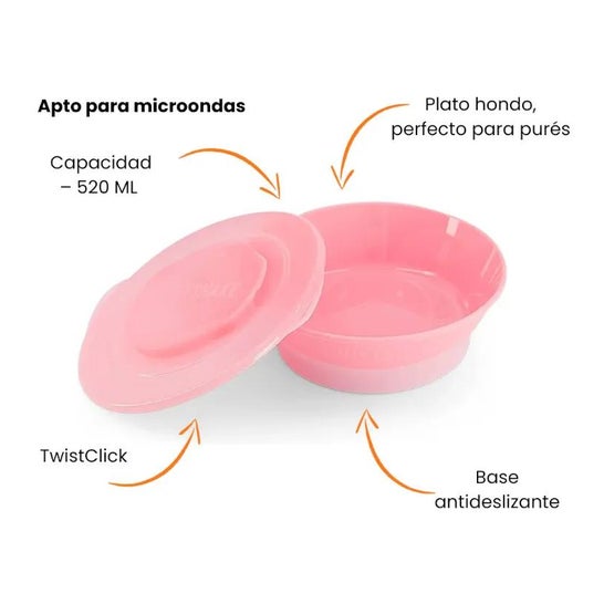 Twistshake Bowl 6+ M Rosa 1ud