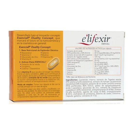 E'lifexir Piel canela Pack de 2 Envases x 40 Cápsulas