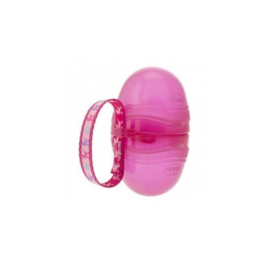 Chicco Portachupetes Doble Rosa