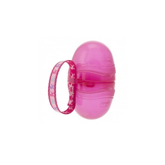 Chicco Portachupetes Doble Rosa