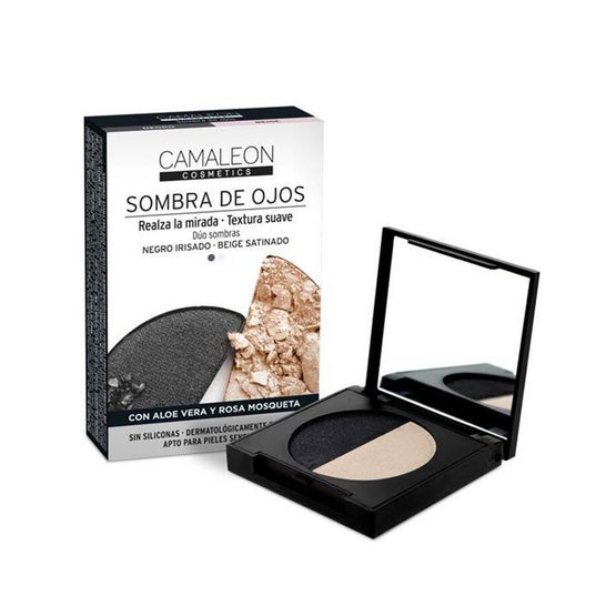 Camaleon Sombras de Ojos Negro y Beige 2x2.3g
