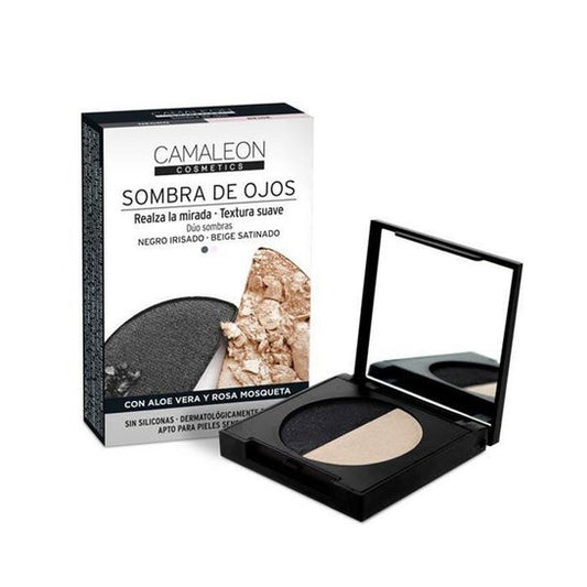 Camaleon Sombras de Ojos Negro y Beige 2x2.3g