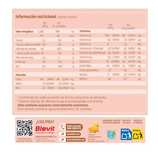Blevit® Bibe Sin Gluten 500g