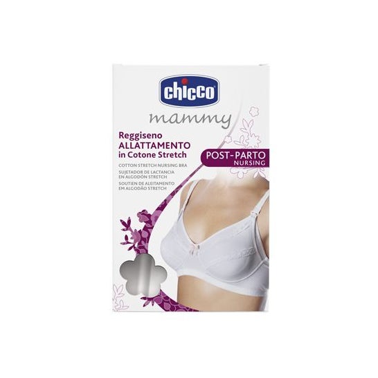 Chicco Mammy Sujetador de Lactancia Algodon Elástico Blanco 3D 1ud